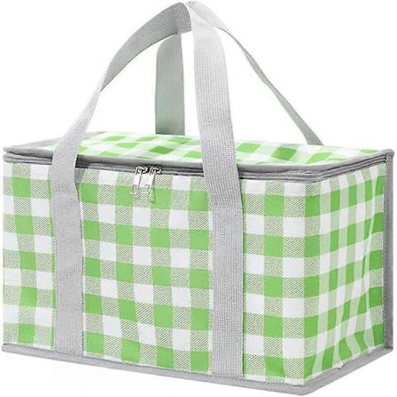 Isoleret Picnic Taske Genanvendelig, Strandtaske Køletasker, Køletasker med Lynlås - Isoleret Taske til Varmt eller Koldt, Picnic, Strand, Madlevering