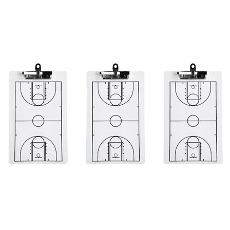 3-pack Basketboll Coach Clipboard, 35 x 22 cm Torktavla Coa