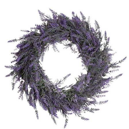 Kunstig blomsterkrans Lavendelkrans Foran dørkrans Grønn