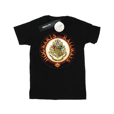Harry Potter Dam/Kvinnor Hogwarts Rail Bomull Boyfriend T-Shi Black 4XL