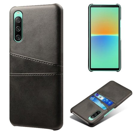 SKALO Sony Xperia 10 IV PU-læder Kortholder Cover - Sort