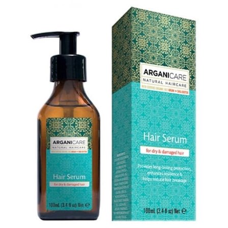 Hårserum - ARGANICARE - 100ml - Reparerer tørt hår - Glans - Langvarig beskyttelse