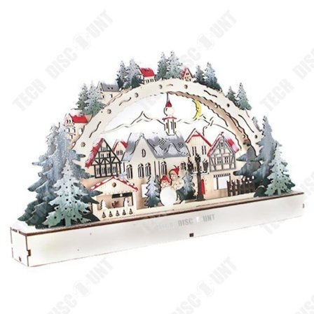 Juldekorationer - TD - Ljusande LED-träd - Grått silverträ - Handmålat - Inomhus