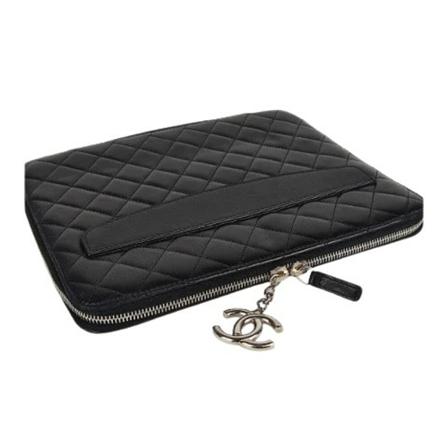 Chanel Vintage Pre-ownedLæderbolig Sort, unisex Vintage Accessories, Størrelse: ONE Size