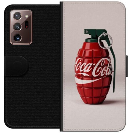 Kompatibel Tegnebogsetui til Samsung Samsung Galaxy Note20 Ultra Kunstnerisk illustration af Coca Cola granatæble i rødt og grønt, pop art inspirer