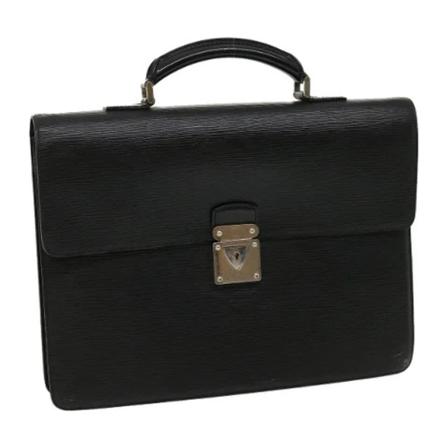 Louis Vuitton Vintage, Pre-owned Leather Monceau Bag Zwart, Dames, Maat:ONE Size