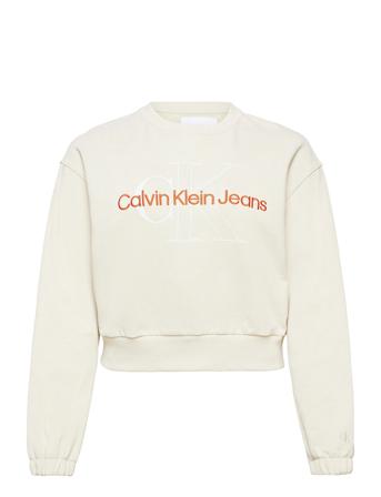 Plus Two T Monogram Crew Neck White Calvin Klein Jeans