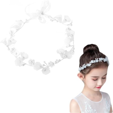Brude pannebånd 1 stk bryllup pannebånd, perle blomst blad hodep