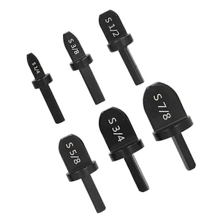 6 stk. utvidelsesverktøy borbitssett Praktisk bred applikasjon Rørutvider borbit Triangulært skaft JGB