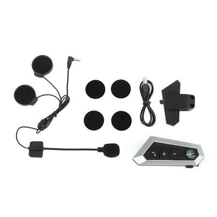 Motorsykkel Bluetooth-headset IPX6 Vanntett Oppladbar Støyreduksjon Motorsykkel Bluetooth Hjelm Intercom Headset