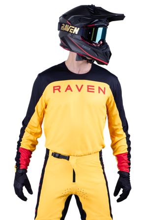 Maglia Cross Raven RV-Zero Giallo/Nero M
