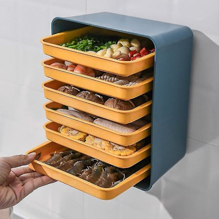 6-trinns veggmontert tallerkenorganisatorstativ Kjøkkenoppbevaring