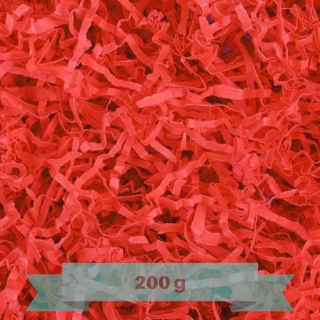 200g punainen rypistetty krinkipaperi - joululahjapaperi - rypistetty käärepaperi - lahjapakkauksen täyte - tyhjä täytetty kori