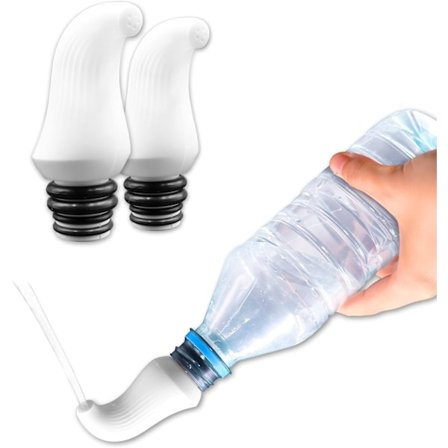 Bärbar bidé för intimhygien (x2 enheter, flaska ingår ej), resa, spray, kompatibel med valfri flaska
