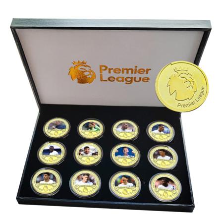Valioliigan jalkapalloilijoiden ja seurojen muistokolikot, keräilylahjat, lahjat jalkapallofaneille Mbappe, Messi, Harland 2 kpl 2pcs Tottenham 