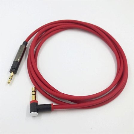 1.4m Erstatningslydkabel for Sennheiser MOMENTUM 1.0 2.0 Hodetelefoner (Svart og Rød)
