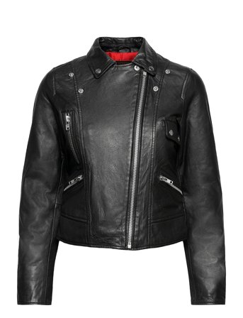 Kaley Leather Biker Black Jofama