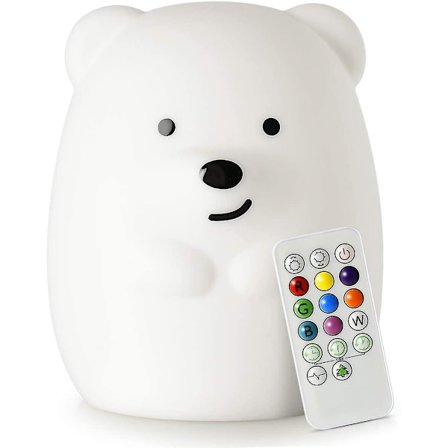 Rechargeable Bear Silicone Night Light With Touch Sensor And Remote Control