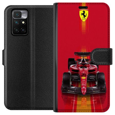 Yhteensopiva Lompakkokotelo Xiaomi Xiaomi Redmi 10 Ferrari Formula 1 -auto ikonisessa punaisessa muotoilussa urheilullisella tarkkuudella