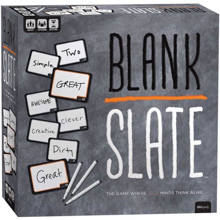 BLANK SLATE, Der store hoder tenker likt, Morsomt familievennlig brettspill, Ordbindingsspill, 3-8 spillere, Alder 8+