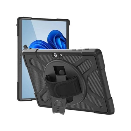 Kestävä suojakotelo jalustalla Microsoft Surface Pro 6:lle, musta