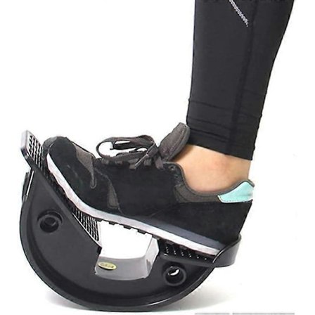 Fodstrækker Rocker Ankelstrækbræt til Akillessenebetændelse Muskelstræk Fodstrækker Yoga Fitness Sport Massage Pedal Sort