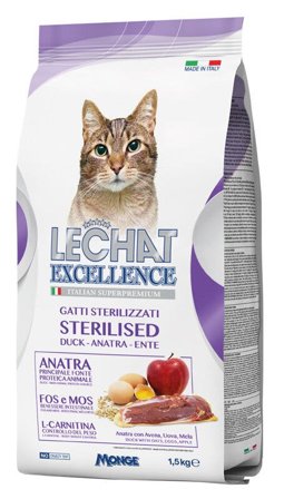 LeChat Excellence Sterilised Cibo Secco Anatra Per Gatti Adulti
