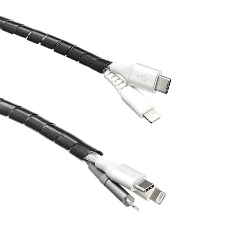 Universell spiralformad slang för kabeldragning, 3M, svart/vit