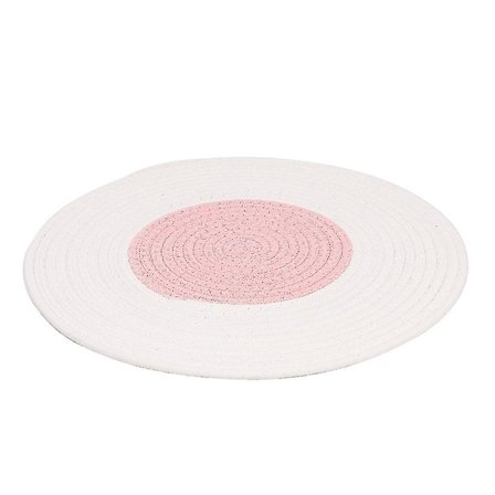 Klor-Slipande Kattmatta Stickad Katt Sovmatta Dubbel Användning Klösbräda Rosa Och Vit