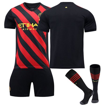 Nya Pojkar Barn Fotboll Kit Kort Skjorta Socka Set Fotboll