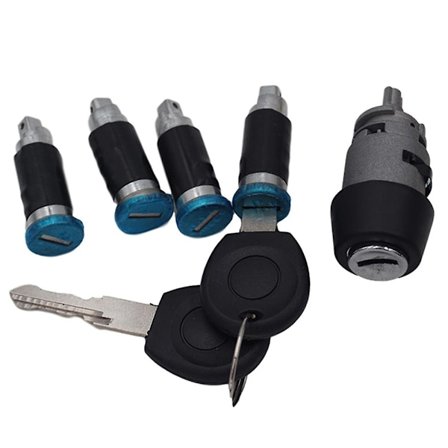 1 sarja virtalukko 4 oven lukkosylinteri 2 avainta 701837205 T4 IV 1990-2003 Transporter Double Ba-Perfekt -malliin