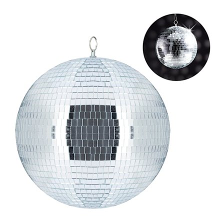 30 cm, discolampa discokula spegelboll