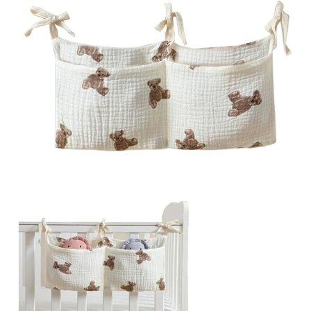 Riippuva vaipan järjestäjä, vauvan pinnasängyn taskujärjestäjä, 2 in 1 pinnasängyn järjestäjälaukku, riippuva säilytyslaukku, riippuva sängyn 