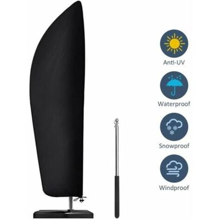 Beskyttende trekk for cantilever-parasoll 2 til 4 m 210D Oxford stoff Støvtett UV-bestandig 280 x 30/81/46 cm