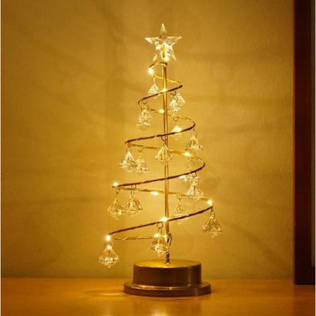 Jul LED Kristall Diamant Nattlampa