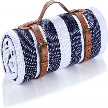 Slap af med stil: Foldbart, ekstra stort vandtæt udendørs tæppe, sandtæt måtte til strand, camping, park, græs, indendørs..., sikrer hele året rundt