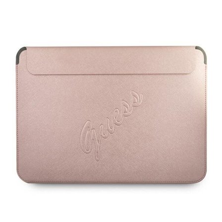 Guess Saffiano Script-cover til en 13" bærbar computer - pink