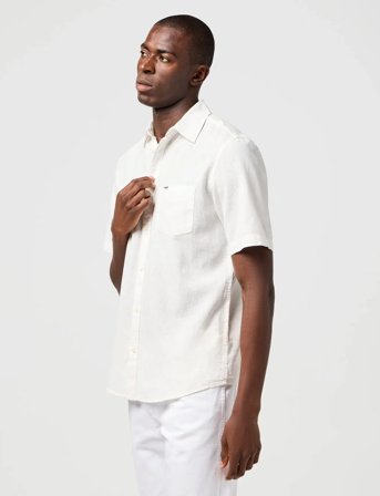 Wrangler Ss 1 Pkt Shirt - White - S