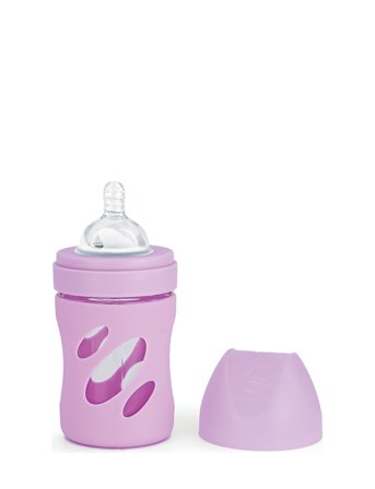 Twistshake Twistshake Anti-Colic Glass Bottle 180Ml Pastel Purple - Purple - ONE SIZE