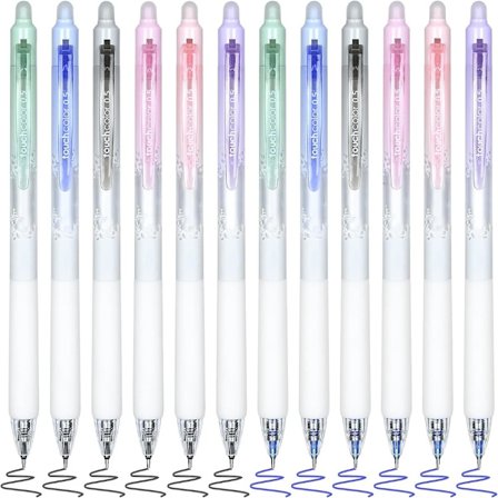 12 STK Gel Pen Svart Refill Pen Kulepenn