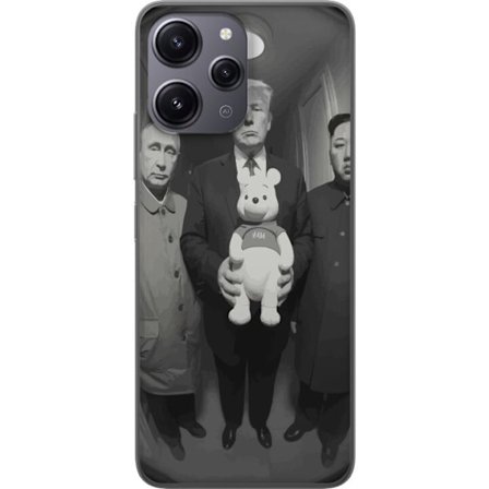 Yhteensopiva Puhelinkuori Xiaomi Xiaomi Redmi 12 Mustavalkoinen taideteos surrealistisella poliittisella symboliikalla ja odottamattomalla kontrastill