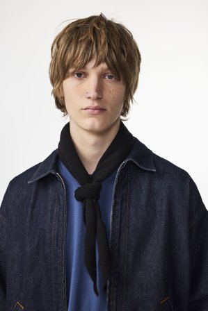 NN.07 Triangle Schal Herren Schwarz Wolle