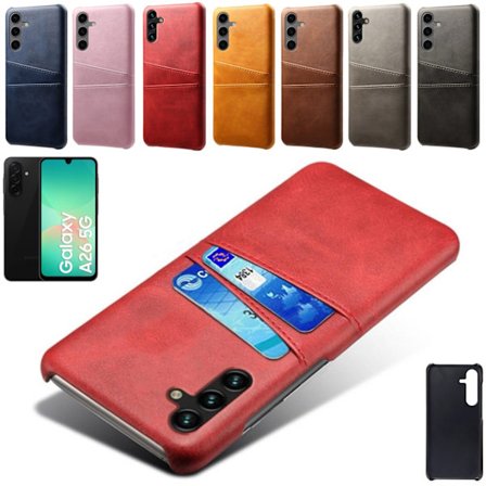Samsung Galaxy A26 kuori 2 korttipaikkaa punainen -