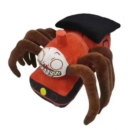 Pehmoinen junanukke lelu söpö PP puuvilla pehmeä ihoystävällinen sarjakuva juna pehmolelu lapsille lapsille ruskehtavanpunainen