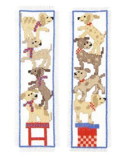 Stickpackung Lesezeichen Hunde 2-er Pack