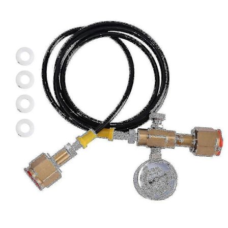 Argon Co2 Påfyllningsstation Laddningsadapter Till Små Svetstankar, med 1,5 Meter Mjuk Slang 250bar