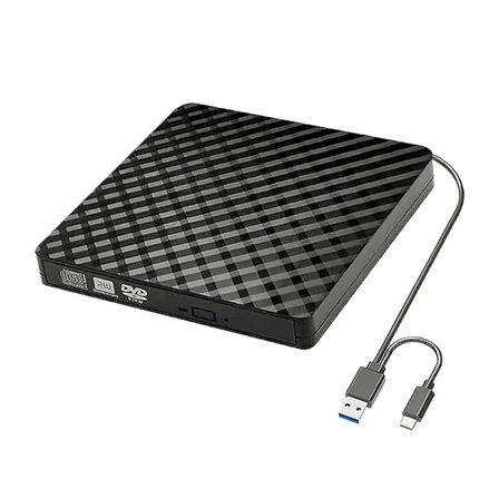 Hög kvalitet 2in1 USB3.0 TypeC Slim Extern DVD RW CD Brännare Enhet Brännare Läsare Spelare Optiska Enheter För Laptop PC DVD Brännare DVD Portatil