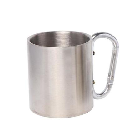 Ulkoilumuki, Ruostumaton Teräs, Karabiinikoukku, Kaksinkertainen Seinä, 300 Ml, Taittuva Kahva