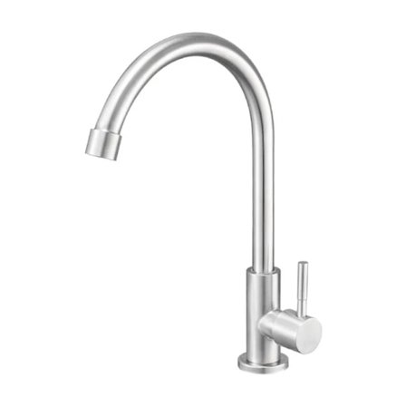 Kallvatten Enkel Köksblandare i Rostfritt Stål