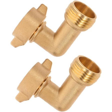 Multifunksjonell 90 Graders Slangealbue Adapter Messing Svivelkobling for Hage Camping DIY 3/4 Tommer